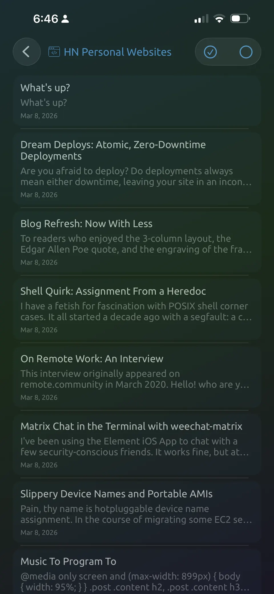 Ember Feed iPhone screenshot 2