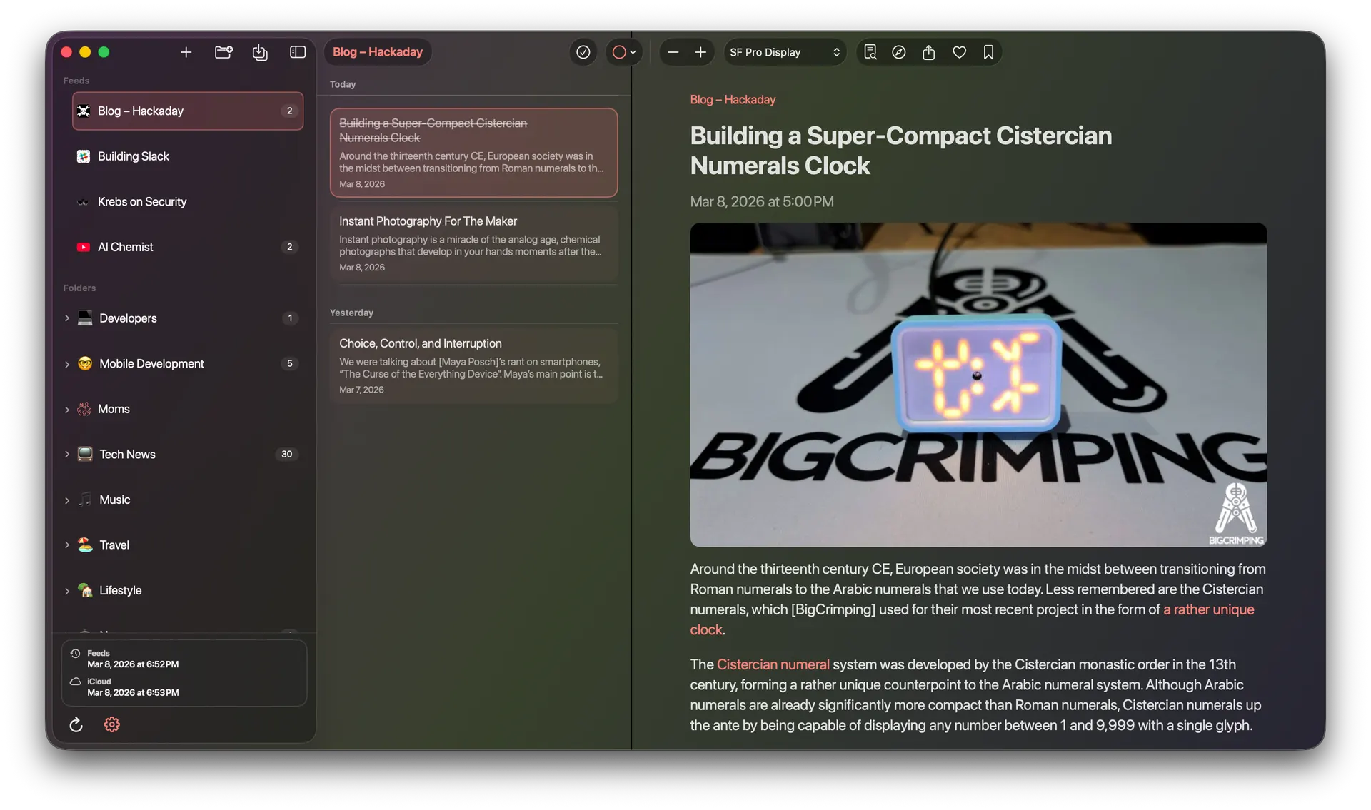 Ember Feed macOS screenshot 1