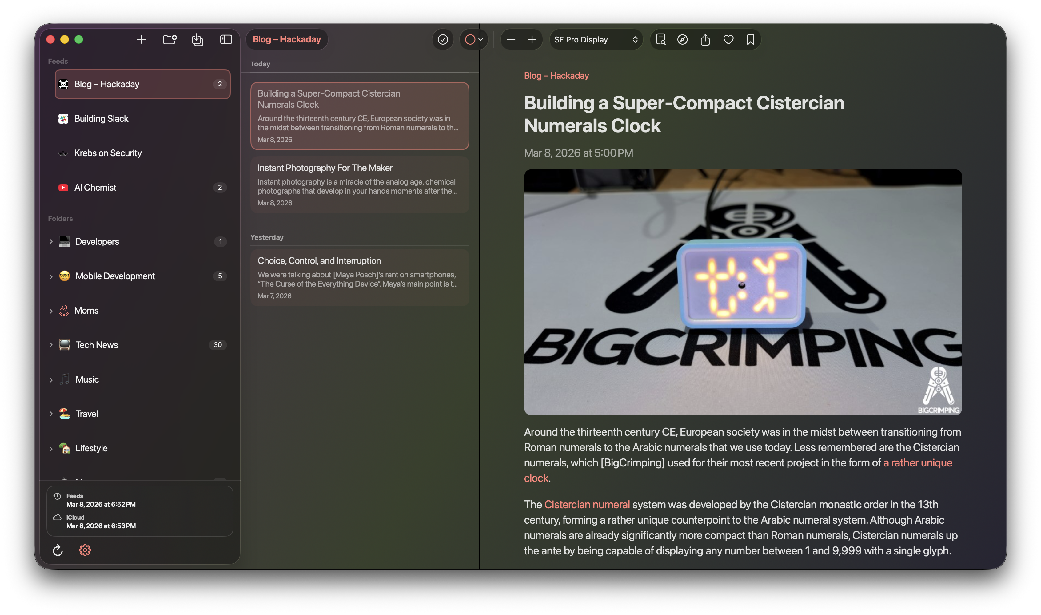 Ember Feed macOS screenshot 1