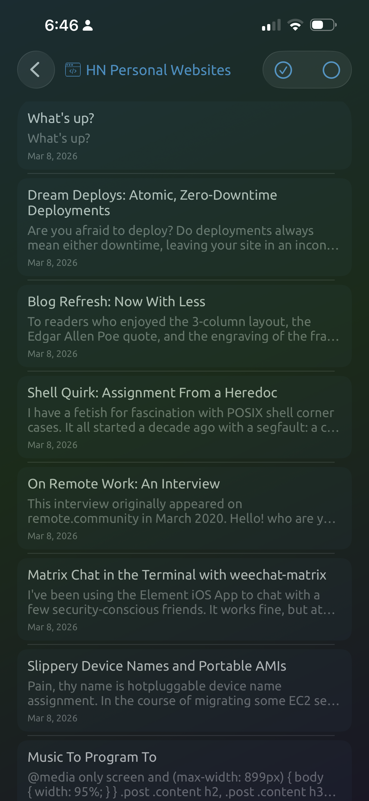 Ember Feed iPhone screenshot 2